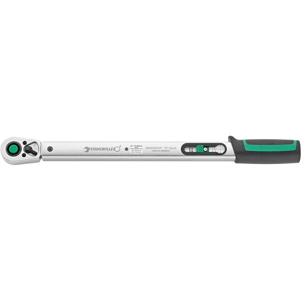 MANOSKOP torque wrench QuickRelease ratchet No.721QR/15 QUICK 30-150 Nm sq drive 1/2